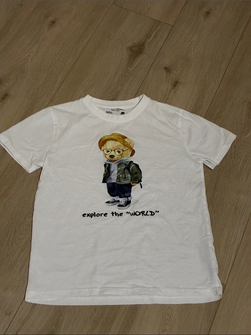 Kids Explore The 'World' Graphic T-Shirt - White